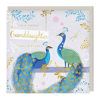 Card Grandaughter Peacock